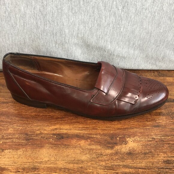 BOSTONIAN Men's Size 11 M Leather Loafer Oxblood Burgundy Made in USA Shoes - Picture 5 of 11